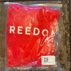 Women’s Red (almost dark burnt orange-red) “Freedom Charlie Kirk” Hoodie